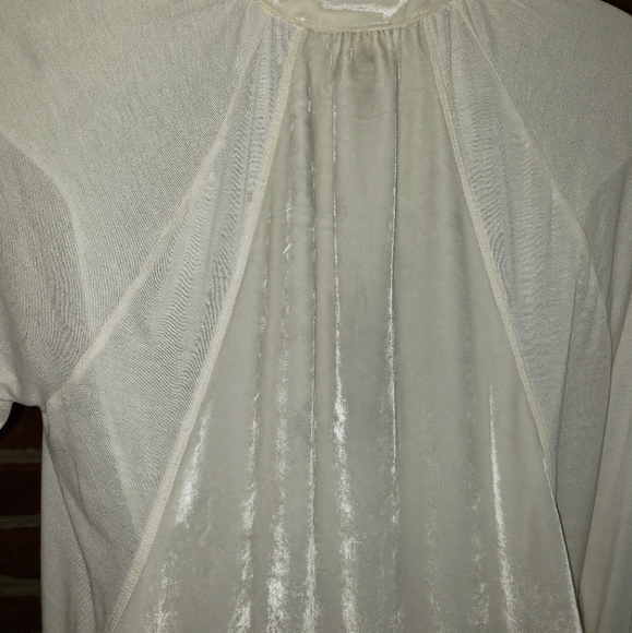 XCVI Velvet Silk Blend L/S Hi-Lo Tee Shirt Top NWT - Picture 5 of 8